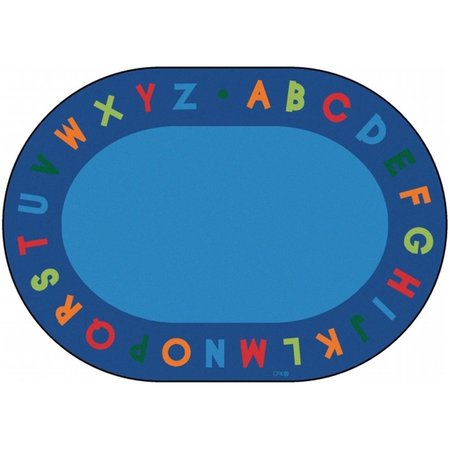 CARPETS FOR KIDS Alphabet Circletime - Primary 6 ft. x 9 ft. Oval Carpet 2506